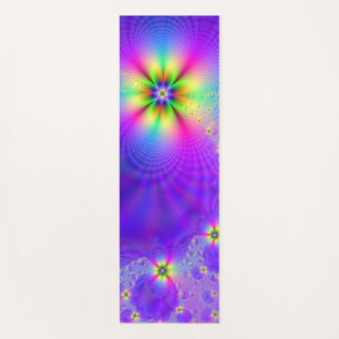Tapete De Yoga fantasia de abstrato multi-flor