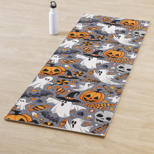 Tapete De Yoga Fantasmas Spooky e Monstros Cute Assustadores