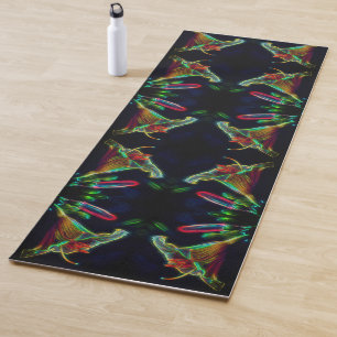 Tapete De Yoga Fantasy Lily Abstrato Flower Art