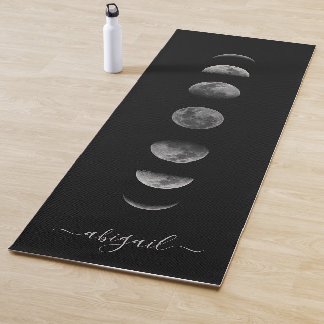 Tapete De Yoga Fases da Lua lunar | Nome personalizado celestial (In Situ)