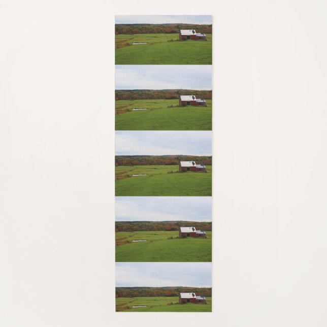 Tapete De Yoga Fazenda do outono (Frente)