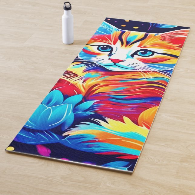 Tapete De Yoga Feline Floral Fantasy (In Situ)