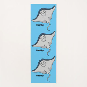 Tapete De Yoga Feliz desenho animado de peixes-raia