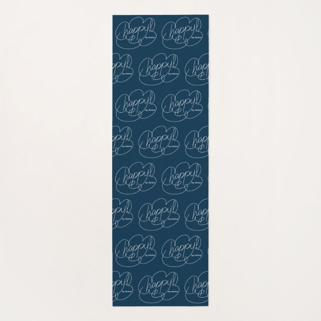 Tapete De Yoga FELIZ por escolha - Nuvens Negrito - W (Verso)