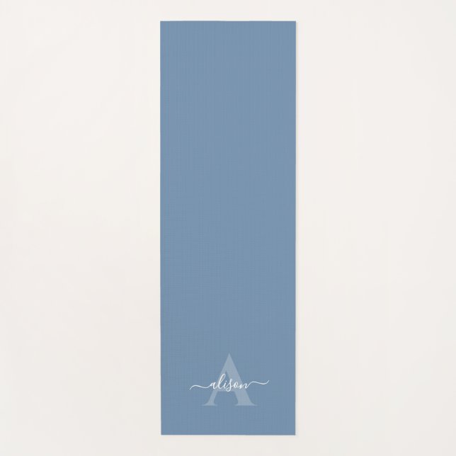 Tapete De Yoga Feminine Monogram Script Calligraphy (Frente)