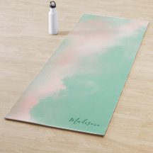 Feminino Rosa Pastel Verde Nome Elegante em Rascun