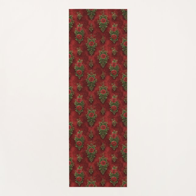 Tapete De Yoga Festive Damask  (Frente)