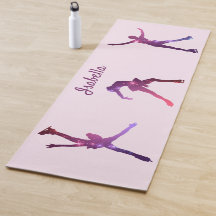 Figura de Yoga Mat silhuettes estrelas roxas
