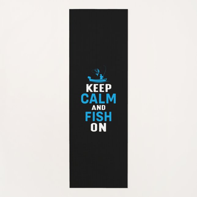 Tapete De Yoga Fisher Gift Keep Calm And Fish On (Frente)