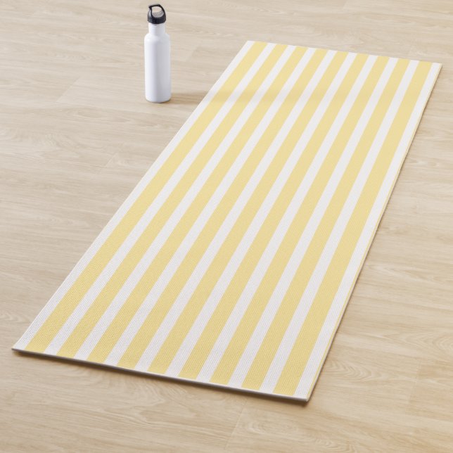 Tapete De Yoga Flavescent Yellow  Vertical Stripped  (In Situ)