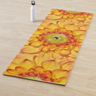Tapete De Yoga Flor Amarelo Propulsante Dahlia