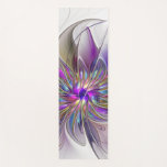 Tapete De Yoga Flor de Arte Abstrato, Enérgica e Colorida<br><div class="desc">Uma flor de fantasia multicolor e poderosa,  Design de Arte Fractal floral único para o seu tapete Yoga e muito mais.</div>