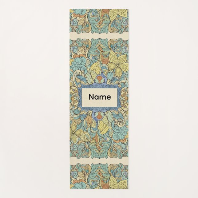 Tapete de Yoga Flor de Borboleta Zen Pro (Frente)
