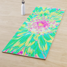 Flor de Dália Amarelo e Magenta Decorativa