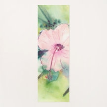 Flor de Hibisco Belizenha em Aquarela Pintada à Mã