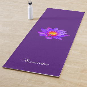 Tapete De Yoga Flor de Lótus em Roxo Real
