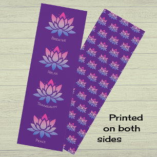 Tapete De Yoga Flor de lótus, púrpura, de dois lados