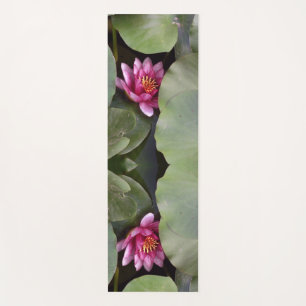 Tapete De Yoga Flor de Lotus roxa, cor-de-rosa