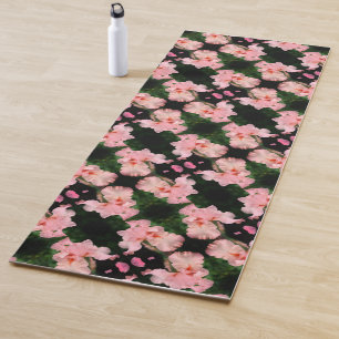 Tapete De Yoga Flor Íris Com Cobertura No Padrão De Abstrato De P