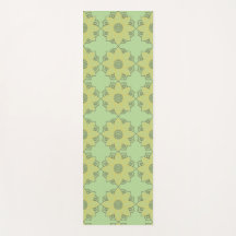 Flor Mandala Verde e Amarelo