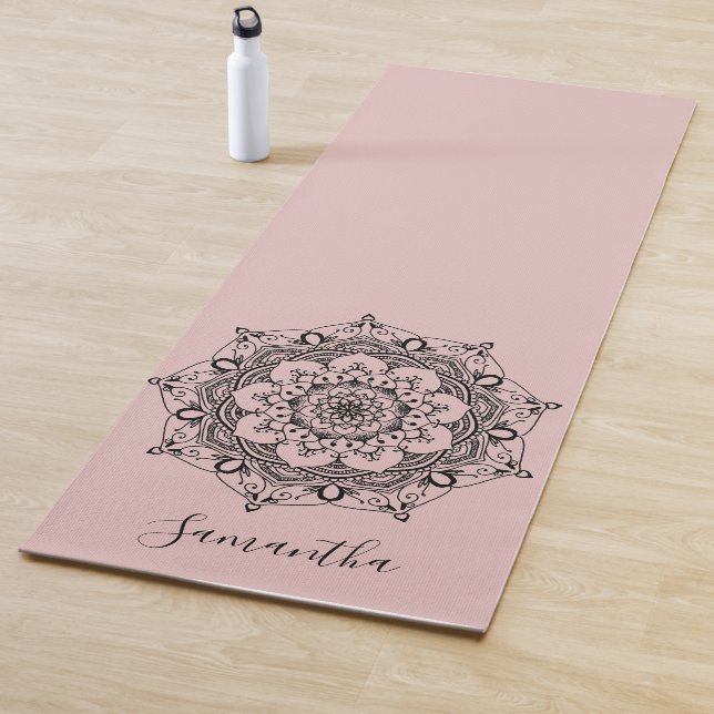 Tapete De Yoga Flor Personalizado Mandala Dusty Rosa (In Situ)