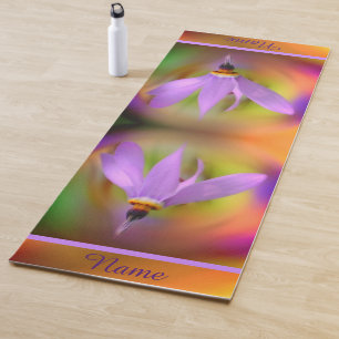 Tapete De Yoga Flor Roxo Pálido Fechar Personalizado