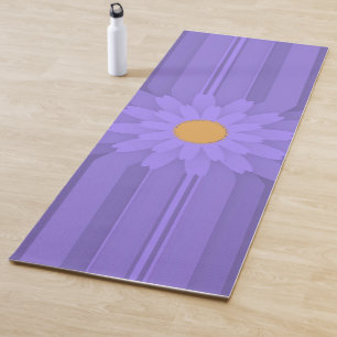 Tapete De Yoga Flor Roxo Simples no Cross Modern