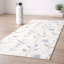 Flor Selvagem Aquarela Roxo Azul