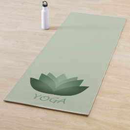 Tapete De Yoga Flor Verde Yoga Lotus
