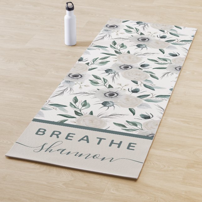 Tapete De Yoga Floral Breathe Yoga Mat (In Situ)