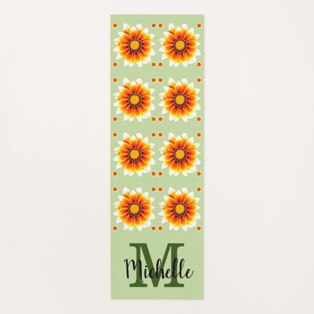 Tapete De Yoga Floral Monograma (Frente)