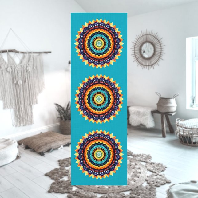 Tapete De Yoga Floral Sun Mandala Yoga Mat (Criador carregado)