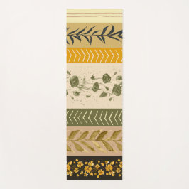 Tapete De Yoga Floral Vintage Stripes