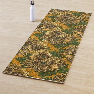 Tapete De Yoga Flores amarelas do crisântemo