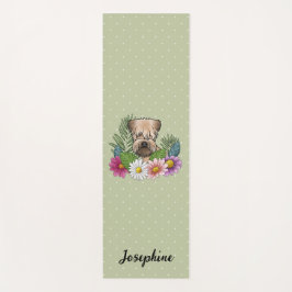 Tapete De Yoga Flores Coloridas Terrier Coloridas, De Rodas Engor