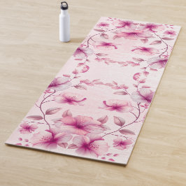 Tapete De Yoga Flores Cor-de-Água Rosa Yoga Mat