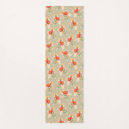 Tapete De Yoga Flores de Laranja Aquarela Yoga Mat