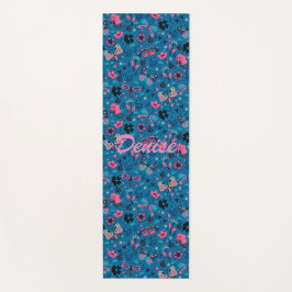 Tapete De Yoga Flores E Borboletas