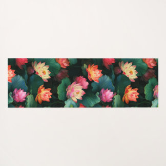 Tapete De Yoga Flores Eetéreas De Lotus Rosa, Art Nouveau Inspira