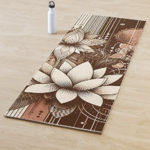 Flores Modernas De Lotus Na Sepia