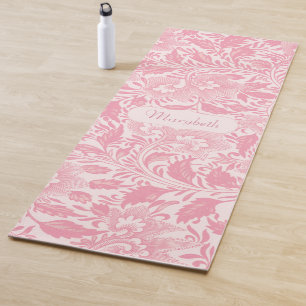 Tapete De Yoga Flores Rosa Bonito Personalizadas