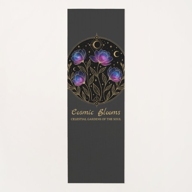 Tapete De Yoga Florescósmicas – Mandala Floral Celestial (Frente)