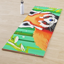 Tapete De Yoga Floresta Red Panda Bamboo