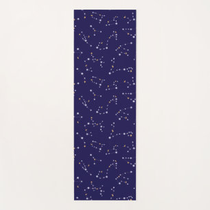 Tapete De Yoga Fluxo Cósmico Azul Meia-Noite