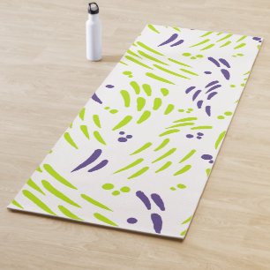 Tapete De Yoga Fluxo em Verde limão e roxo
