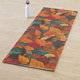 Tapete De Yoga Folhas de queda coloridas