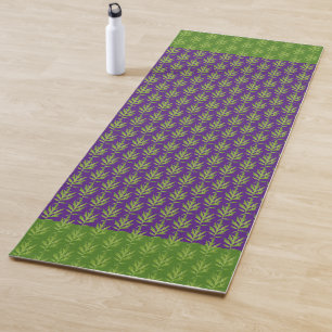 Tapete De Yoga Folhas Selvagens em um Ioga Mat