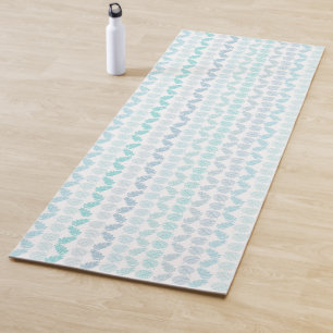 Tapete De Yoga Folhas tropicais bopicais verdes elegantes