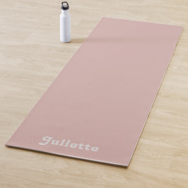 Tapete De Yoga Fonte Retroativa Sólida de Blush