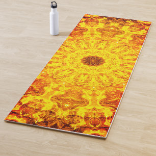 Tapete De Yoga Formas douradas